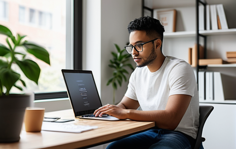 오픈소스 기여 시 필요한 자원 관리 방법 - **Prompt:** A focused and organized software developer, gender-neutral, of diverse ethnicity, in the...