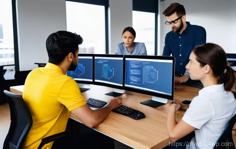 오픈소스 기여를 위한 다양한 프로젝트 유형 - **Prompt for Code Contribution:**
    "A diverse group of developers, male and female, of varying ag...