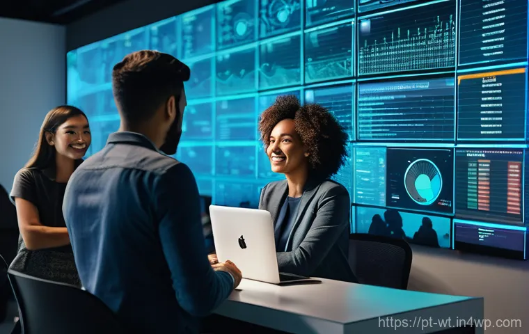 오픈소스 기여의 장기적인 혜택 - **Prompt:** "A vibrant, collaborative tech workspace. Diverse developers (male, female, various ethn...